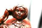 Large Chinese Cultural Revolution Boxwood Carving 8 5  Girl Z1