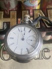 Antique 1920s Elgin Pocket Watch Grade Jewel Case Vintage 3  Silver Tone Old