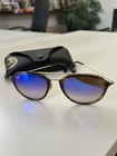 Ray-ban Rb4253 Gatsby Double Bridge 710 8b Blue Mirror Tortoise Gold W  Case