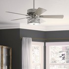 Hunter Fan 52 Inch Contemporary Brushed Nickel Ceiling Fan With Light And Remote