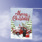 Dachshund Dog Merry Christmas Flag  Dachshund Dog Christmas Red Truck Flag Gift