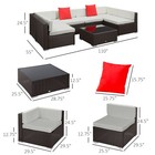 7pc Rattan Wicker Sofa Set Sectional Couch Cushioned Furniture Patio Outdoor