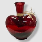Jan Barboglio Red  dos Coraz  nes  Glass Decanter