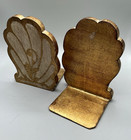 Vtg 50   s Florentine Bookends Ivory gold Gilt Wood Hand Made Italy Set Of 2