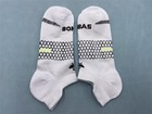 3 Pairs Bombas Men s Ankle White Socks Cushion Size Large 4 Colors