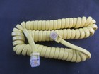 Vintage Spring Cord Telephone Phone Short Cord Yellow