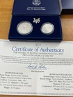 Silver Dollar   Silver Half Set 1993 Commemorative Bill Of Right Coins Box   Coa