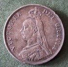 Uk - 1890 Silver Double Florin - Uncleaned Original rim Bumps - Vf-xf