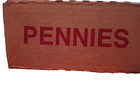 Unopened  25 Penny Box Bank Sealed Rolls box Unsearched Pennies Coins