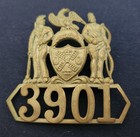 Antique New York City Nyc Patrolman Police Hat Helmet Badge Vintage Nypd 1903-11