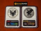 2021 W   S Reverse Proof Silver Eagle Set Ngc Pf70 Mercanti Gaudioso Signed Set