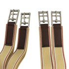 Eous English Girth Fleece   Nylon 48    Double Buckle Brown Equestrian Horse