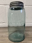 Quart Blue Atlas Mason s Patent Jar With  o  On Bottom