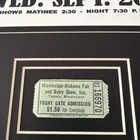 Elvis Presley Custom Matted Original 1956 Concert Ticket Loa Rare Original