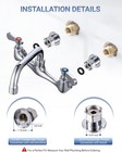Restaurant   Commercial Kitchen 8  Prep Sink Faucet - 8  Swivel Spout Brass