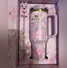 Stanley X Love Shack Fancy 40 Oz H2 0 Happy Thoughts Quencher Purple Tumbler