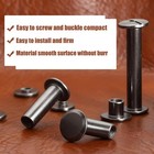 120 Black   chicago Screws For Leather 6 Sizes Screw Rivets    Leather
