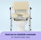 Guardian Padded Drop Arm Commode With Pail Lid And Splash Guard G98204 New