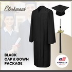 Matte Black High School bachelor Graduation Cap   Gown