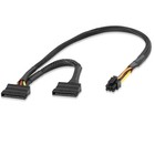 6-pin To Sata 15-pin Adapter Cable For Hdd ssd optical Drive - 45cm   15cm