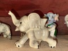 Assorted Elephant Figurine Lot Of 12   Different Materials  