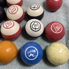 Vintage Pearce Simpson Tru-line Poker Pool Balls   Bumper Ball- Not Complete Set