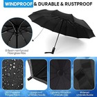 Compact Auto Open close Umbrella - Windproof Uv Protection For Travel Sun   Rain
