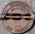 Vintage Griswold Erie  Pa New American 4  Reversible Steel Spindle Flue  1424