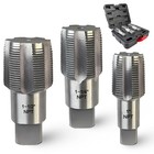 3-piece Npt Pipe Tap Set - Precision Carbon Steel Taps For Clean Threads  1 -1 5