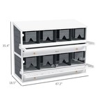 8 Compartments Nesting Boxes For Chickens W  2 Egg Collection Trays