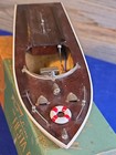 Vtg Fleet Line Fiesta Queen Toy Speedboat Battery Operated Untested Light Damage