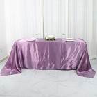 Violet Amethyst 90x132  Rectangle Satin Tablecloth Wedding Party Home Banquet