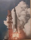 Vintage Nasa Project Mercury apollo Atlas Rocket Launch Space Race Color Photo