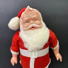 Vintage Holiday Mid Century Jolly Santa Claus Rubber Face Plastic Doll Japan