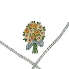 Vtg 60s Hankie Embroidered Flowers Bouquet Bridal Wedding Something Old Blue