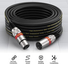 Xlr Cable 15ft 4 Packs - Balanced Dmx Cable With 3-pin Xlr Male To Female Mi   