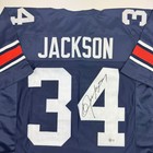 Autographed signed Bo Jackson Auburn Blue Football Jersey Bas Coa
