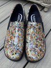 Klogs Naples Leather Comfort Clog Multi Color Paisley Womens Slip On Nurse Work