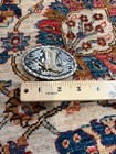 Vintage Western Cowboy Boot Belt Buckle Silver Gold Tone Engraved Rodeo