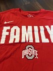 New Nike Mens Ohio State Buckeyes Short Sleeve Shirt Size Large Red Family
