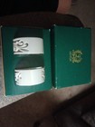 Vintage Lenox Special Ivory Porcelain Round Napkin Rings Gold Trim Set Of 2