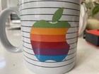 Vintage 80s Rainbow Apple Mac Macintosh Coffee Mug  the Most Personal Computer   