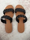 A New Day Lucy Braided Slide Sandals Black Women   s 8