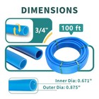 3 4 Inch Blue Pex-b Pipe  100 Ft Pex B Tubing With A Pipe Cutter  24pcs Brass