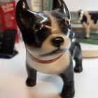 Cast Iron   Boston Terrier  Dog  Black   White 9x8   