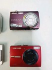 Digital Camera Lot Of 4 Nikon  Sony  Samsung  Olympus- Untested 
