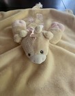 Baby Gund Satineesnugs Giraffe Yellow Pink Baby Lovey Security Blanket Tender