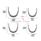 100pcs Fishing Spinner Clevis For Making Spinner Diy Spoon 3 Size Easy-spin Bass