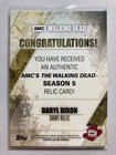 2016 Topps The Walking Dead Season 5 Relics  nno Daryl Dixon shirt