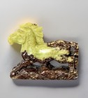 Chinese Hand Carved Soapstone Galloping Horse Figurine Vintage
